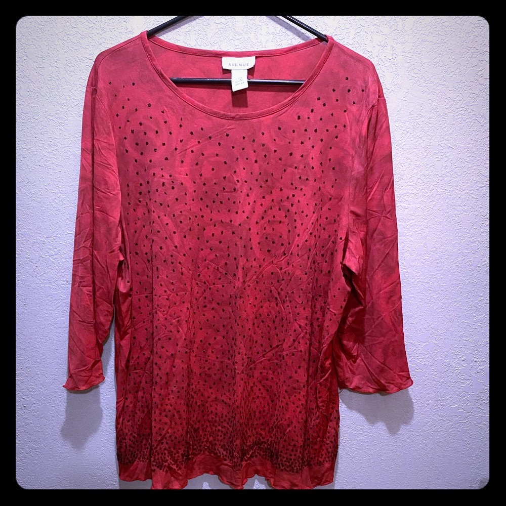 Red blouse from Avenue
